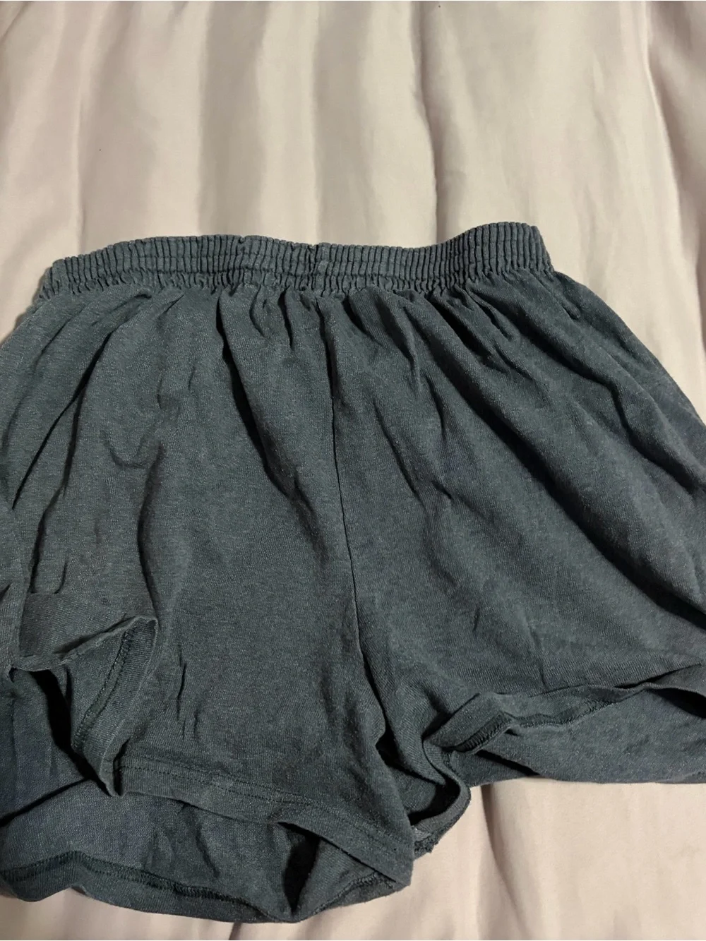 Women’s Dark Gray Elastic-Waist Lounge Shorts